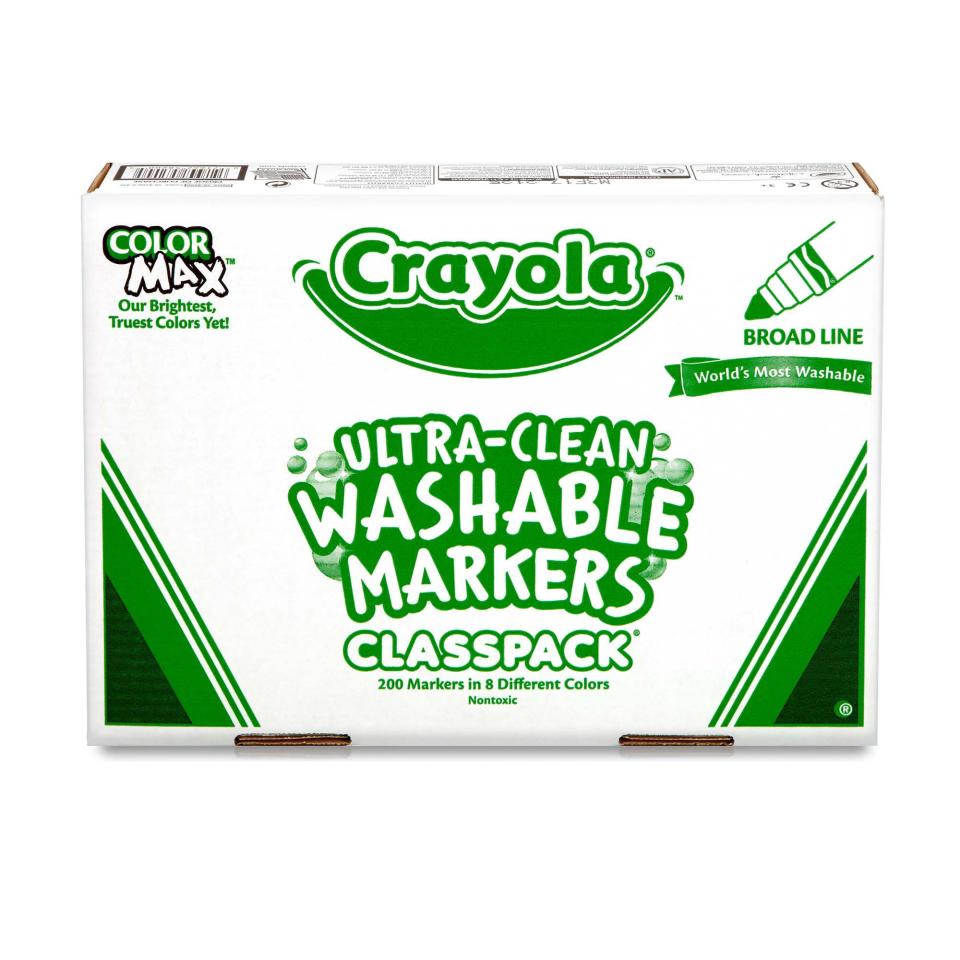 Crayola Classpack Ultraclean Broadline Coloured Markers Assorted Box ...