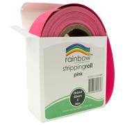 Rainbow Stripping Paper Embossed 50mmx30m Pink Roll