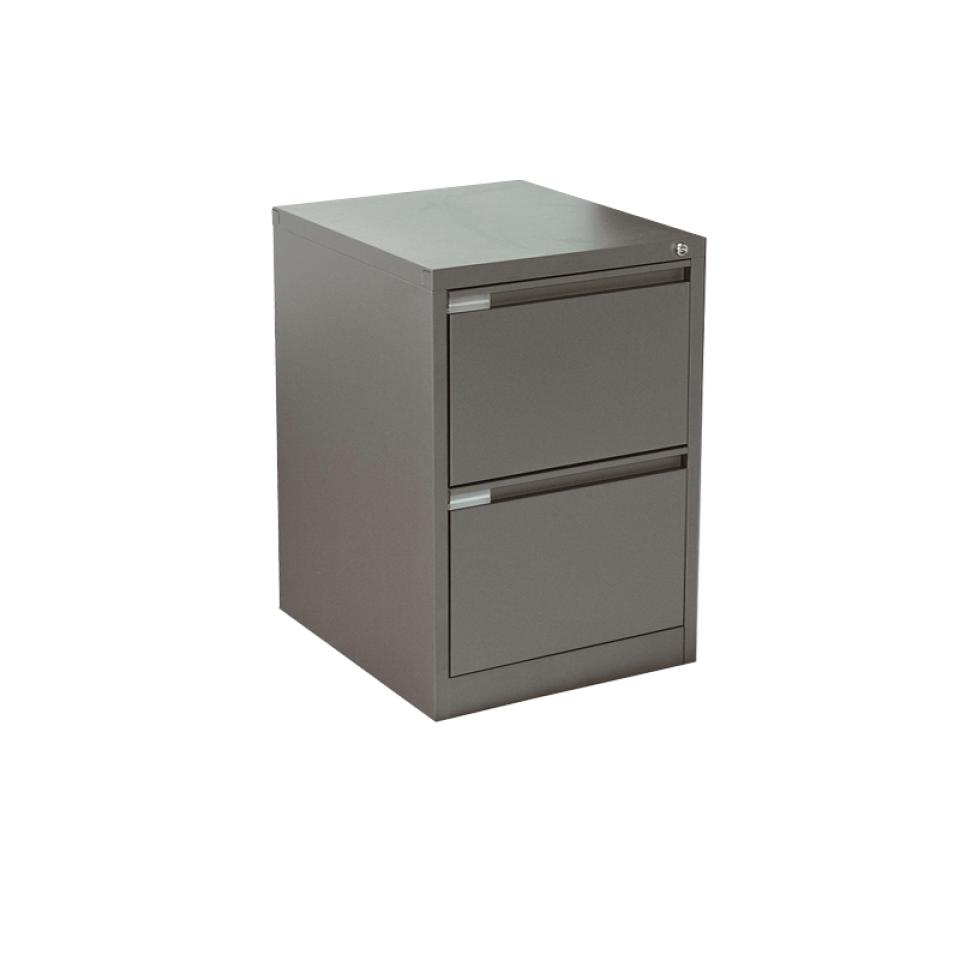 Mercury Vertical Filing 2 Drawer 710h x 470w x 620dmm Graphite