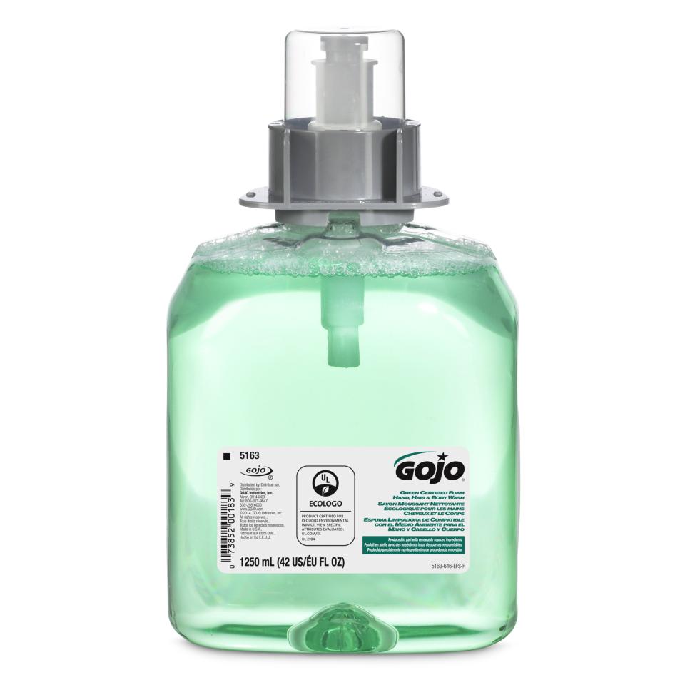 GOJO Green Certified Foam Hand Hair and Body Wash 1.25L Refill