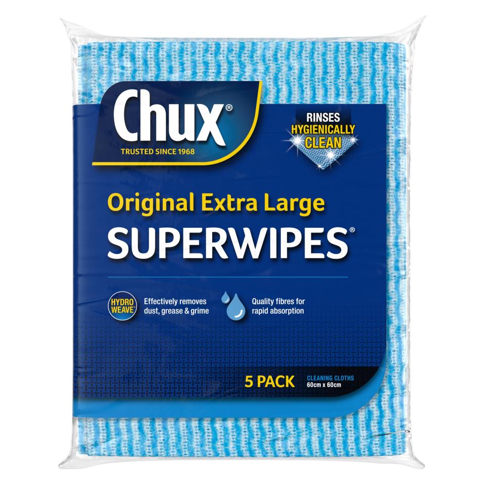 Chux CSG5/12 Superwipes Original Giant Cloths Pack 5 Image
