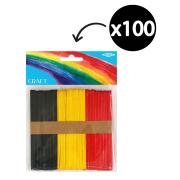 Wood Craft Sticks Aboriginal Colours Pack Of 100
