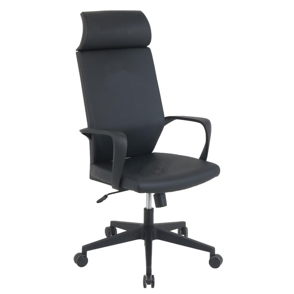 Winc Ambition Foundry High Back Executive Chair with Headrest and Loop Arms Black