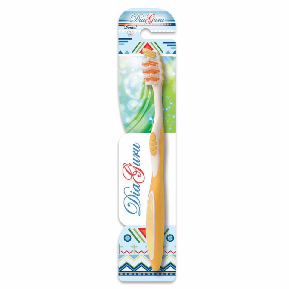 Diaguru Seasonal Toothbrush Orange Summer Soft Dupont Nylon Bristles Box 12