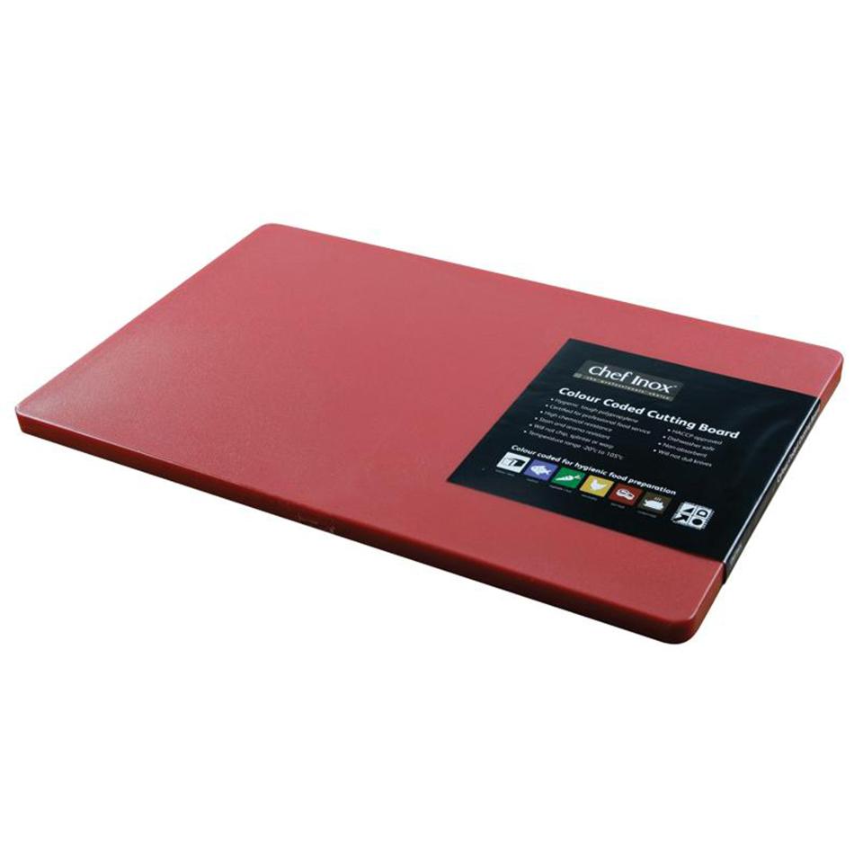 Chef Inox Cutting Board PP 380 x 510 x 12mm Red