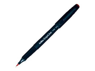 Artline Ergoline Ergonomic Roller Ball Pen 0.4mm Fine Point Black 12 Pack 
