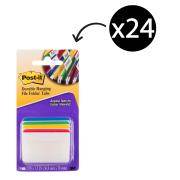 Post-It Durable Hanging File Folder Tabs 50.8 x 38mm Assorted Pack 26 (4 x 6)