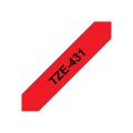 Thumbnail image of Brother Tape TZE-431 Black On Red Laminated 12mm