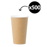 Castaway Dimple Wall Paper Hot Cup 12Oz/355ml Brown Carton 500