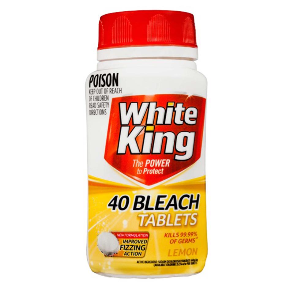 White King Bleach Tablets Lemon Pack 40