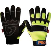 Paramount Safety Pty-M Profit Glove Full Finger Reinforced Palm High Visibility Yellow Pair