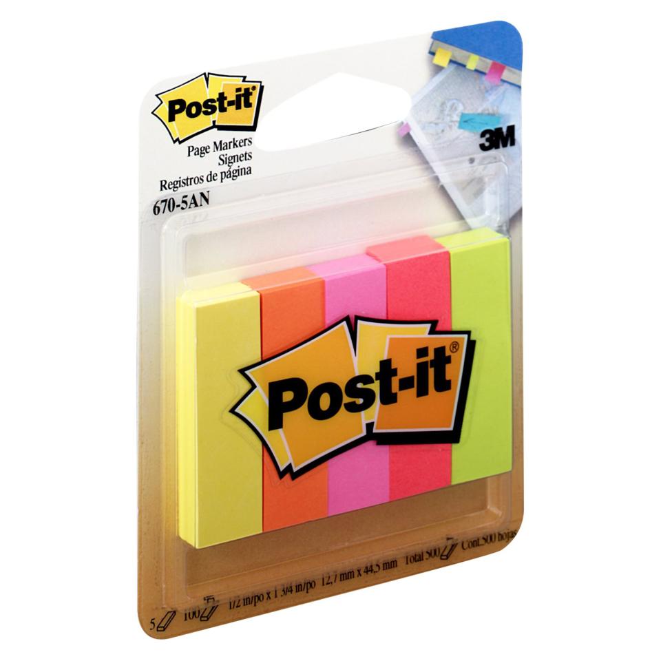 Reproduceren idee textuur Post-It Super Sticky Page Markers Sticky Notes | Winc