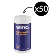 Winc Whiteboard Cleaning Dry Wipes Tub 50