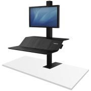 Fellowes Lotus VE Sit Stand Workstation with Single Monitor Arm Black