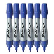 Officemax Drysafe Permanent Marker Bullet Tip Blue Pack Of 6