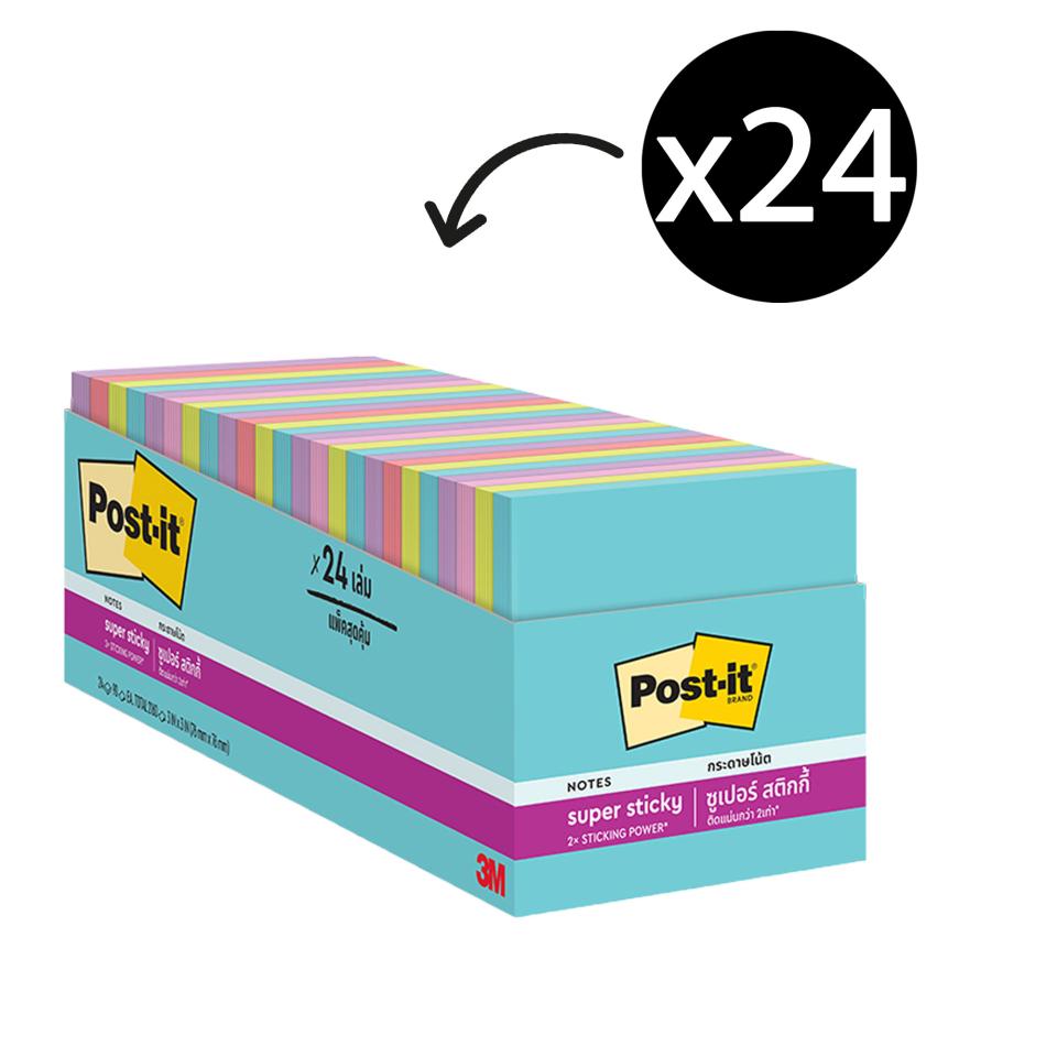  Super Sticky Notes, 2X Sticking Power, 3 x 3-Inches