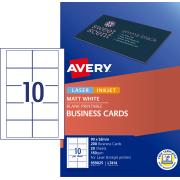 Avery Matte Finish Business Cards 90 x 52mm 150g/m2 (L7414)200 cards 