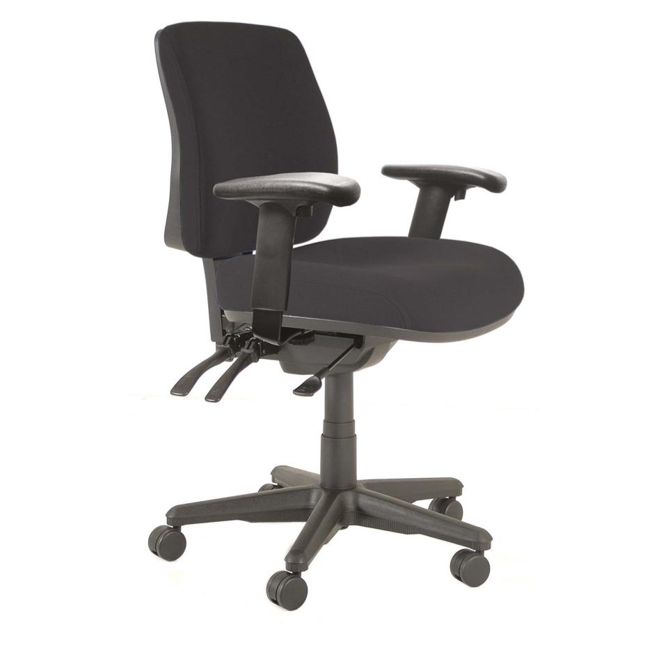 Buro Roma Mid Back 3 Lever Chair With Seat Slide And Adjustable Arms in ...