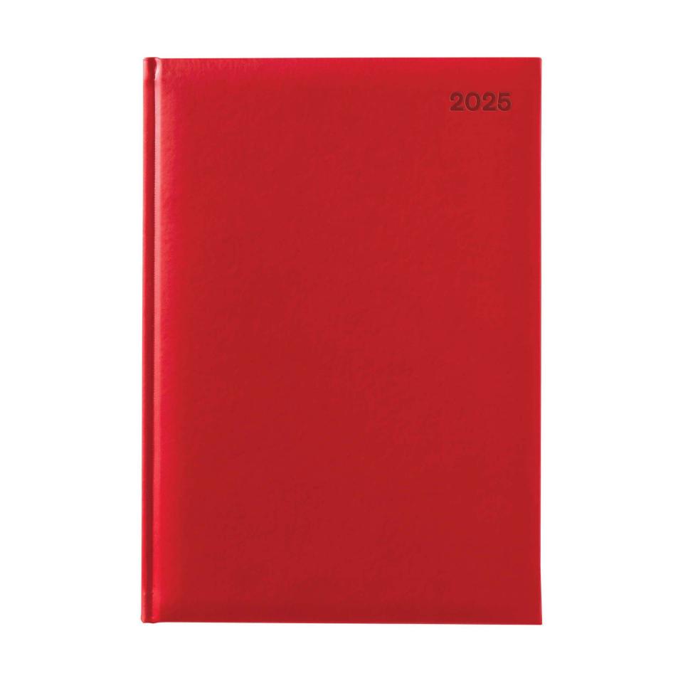 Winc 2025 Soft Touch Hard Cover Diary A5 Week to View Red Winc