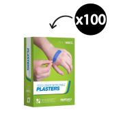 Fastaid Blue Detectable Adhesive Plasters Pack 100