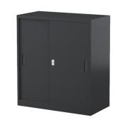 Steelco Cabinet Steel Sliding Door 1015h x 914w x 465dmm Graphite Ripple