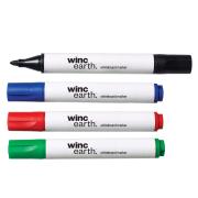 Winc Earth Whiteboard Markers Recycled Bullet Tip 1.5-3.0mm Assorted Colours Box 4