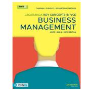 Jacaranda Key Concepts Vce Business Management Units 1&2 Learnon & Print & Studyon Sj Chapman 6th Ed