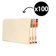 Avery Lateral Shelf File 35mm Expansion Foolscap 367 x 242mm Buff Pack 100