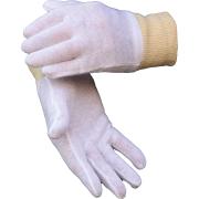 Safechoice Gloves Cotton Interlock Knit Cuffs Beige Mens Pair 12 Pack