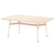 Okidoki+ Table 1800w X 900d X 715mmh Ash Legs Pink Salt Powdercoat frame