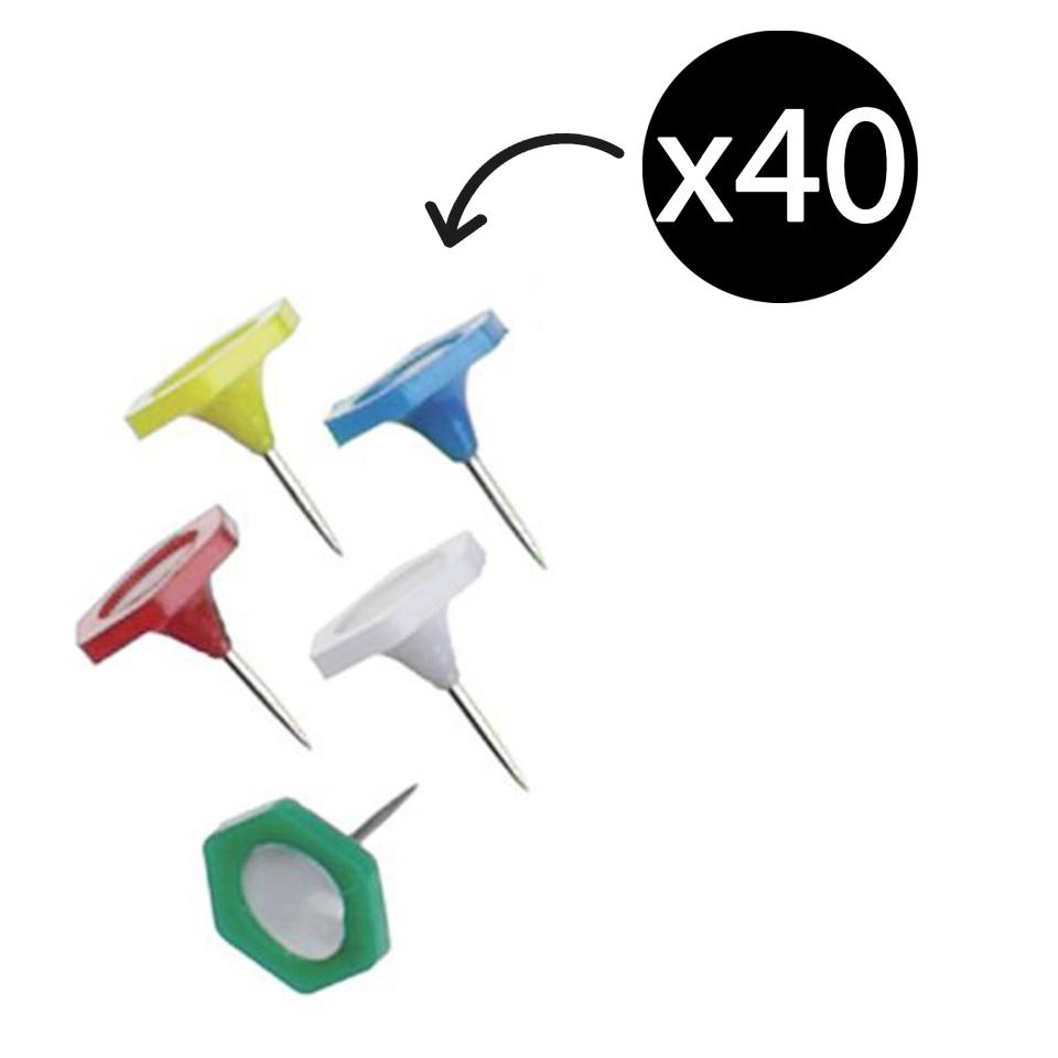 Esselte 45113 Indicator Pins Small Assorted Pack 40