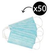 Disposable Face Mask 3-Ply Non-Sterile 95% BFE Level 1 with Earloops Pack 50