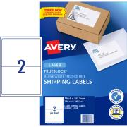 Avery Shipping Labels with TrueBlock for Laser Printers 199.6 x 143.5mm 200 Labels (L7168)