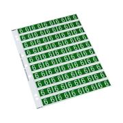 Codafile 352506 Records Management RM 25mm Numeric Label '6' Dark Green Pack 250 labels