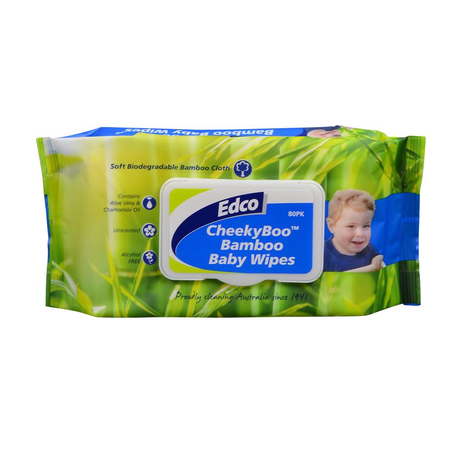 Edco Cheekyboo Bamboo Baby Wipes 80 Pack Winc