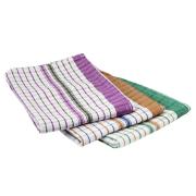 Connoisseur Cotton Tea Towel Assorted Colours Pack 3