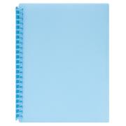 Marbig Display Book A4 Refillable 20 Pocket Insert Cover/Pastel Blue