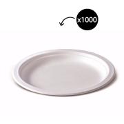 Bioway Sugar Cane 7 Inch Round Plate 174mmx15mm Carton 1000