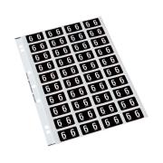 Codafile 162506 Numeric 25mm Label '6' Brown Pack 200 labels