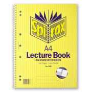 Spirax 598 Lecture Book A4 Side Opening with Pocket 140 Pages