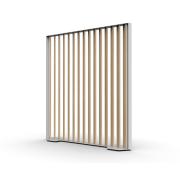 Timber Privacy Screen White Powdercoat Timber Laminate Slats