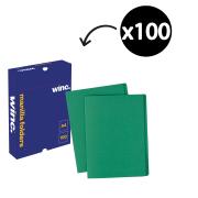 Winc Manilla Folder A4 Green Box 100