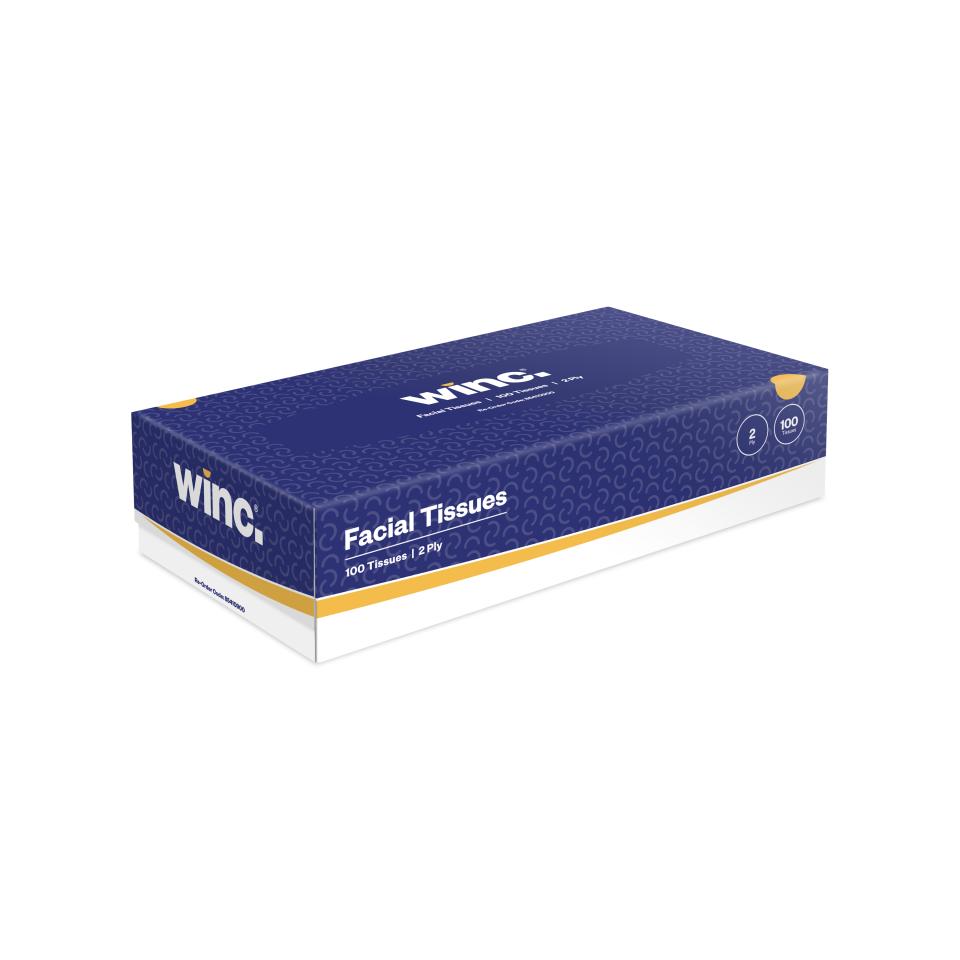 Winc Facial Tissues 2 Ply 100 Sheets Each