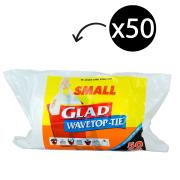 Glad KTS50/20N Wavetop Tie Tidy Bags Roll Small Pack 50