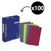 Winc Manilla Folder Foolscap Assorted Box 100