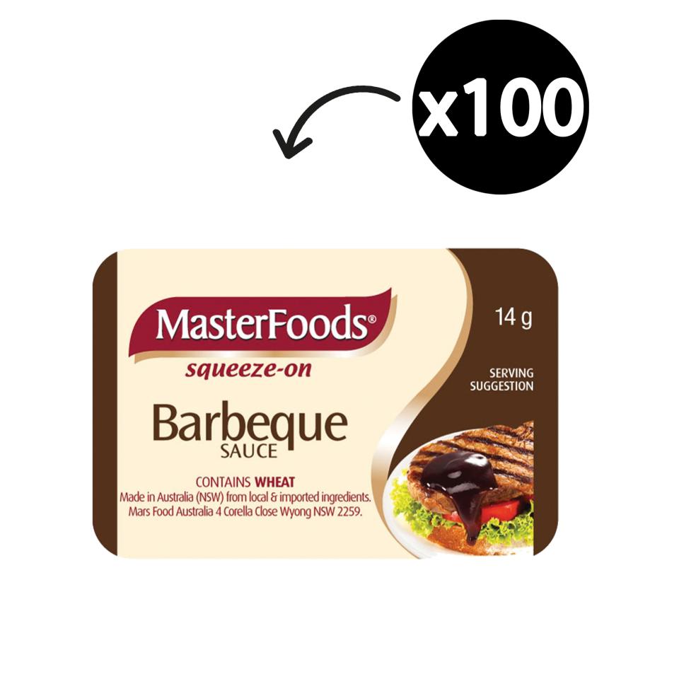 Masterfoods Barbecue Sauce Portion Control 14g Carton 100