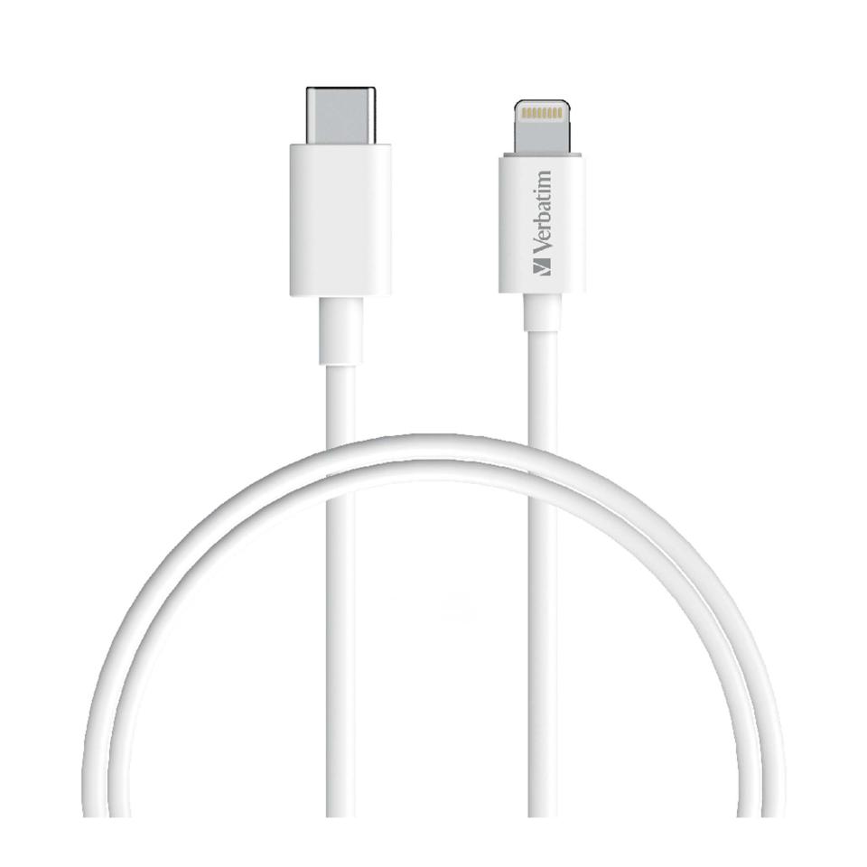 Verbatim Lightning To USB-C Cable 1M White