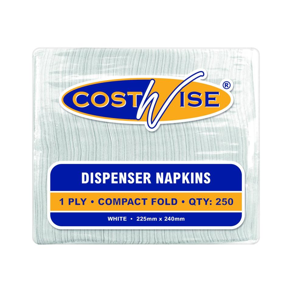 Costwise Hl-Napdis1Pwcf 1 Ply D-Fold Dispenser Napkin 225X240mm Carton 5000