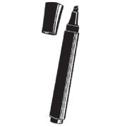 Office Elements Permanent Marker Chisel Black Box Of 12