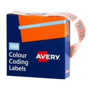 Avery 20 Side Tab Colour Coding Labels 25 X 38 Mm Orange 500 Labels